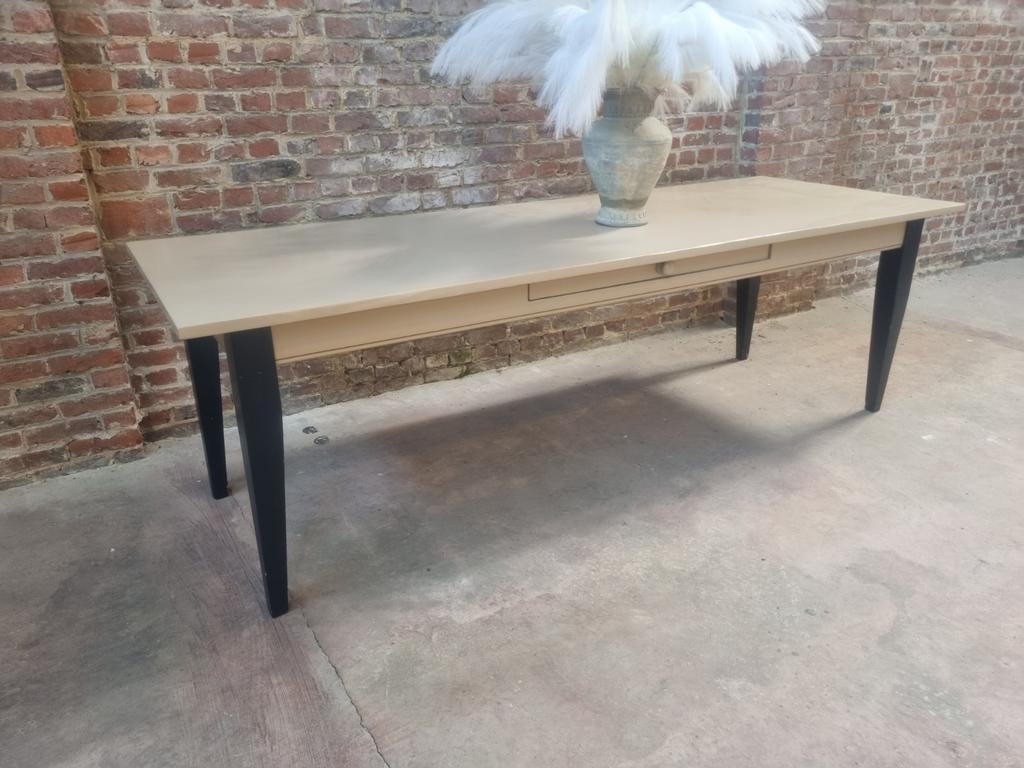 Table à manger en bois massif LIVRAISON GRATUITE, 200 cm ou plus, Comme neuf, Landelijk, Enlèvement