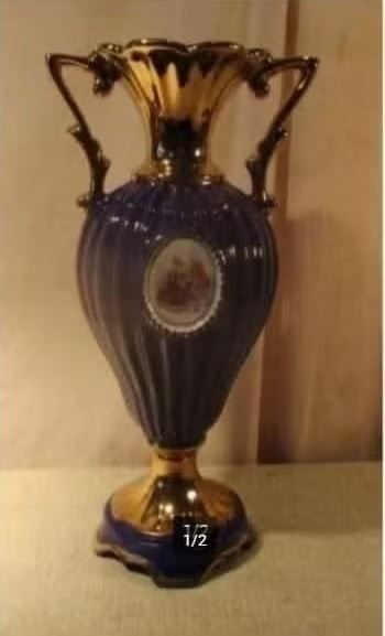 Belle ancienne carafe en porcelaine italienne - 36 cm, Antiquités & Art, Enlèvement ou Envoi