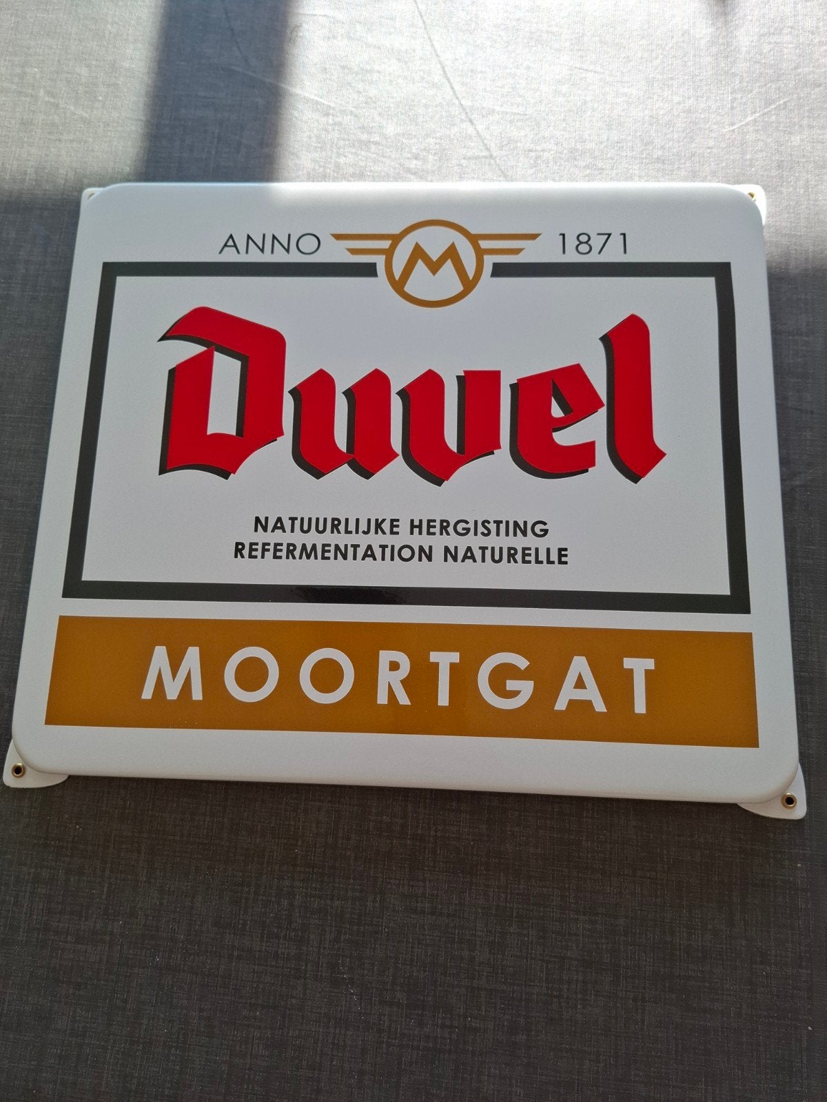 emaille bord duvel, Ophalen of Verzenden, Nieuw, Reclamebord, Plaat of Schild, Duvel