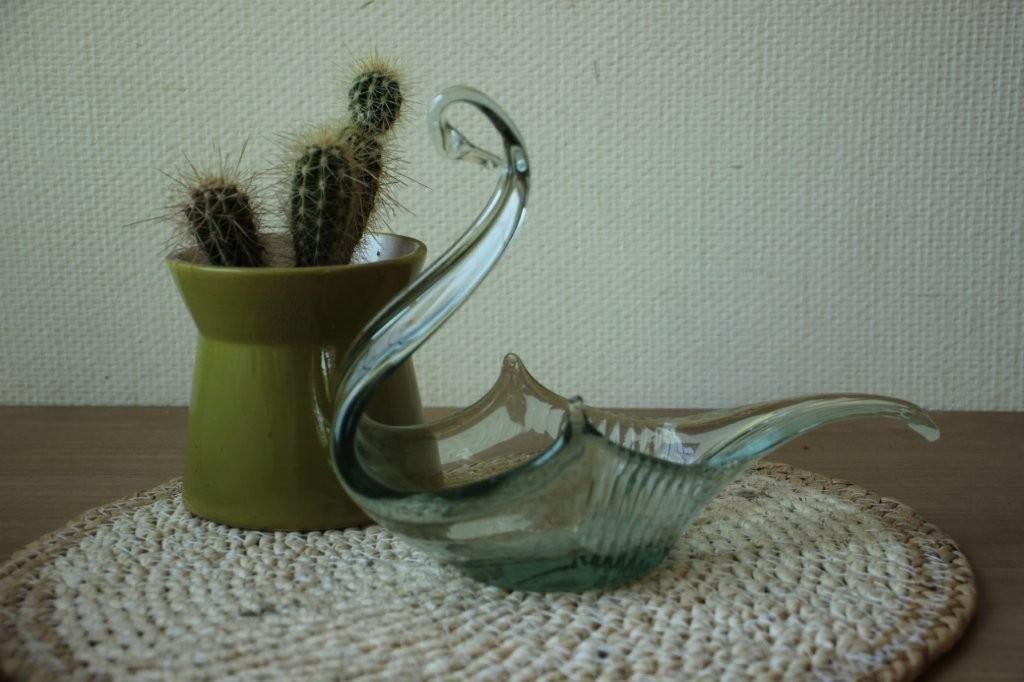 Glazen zwaan, Antiek en Kunst, Ophalen of Verzenden