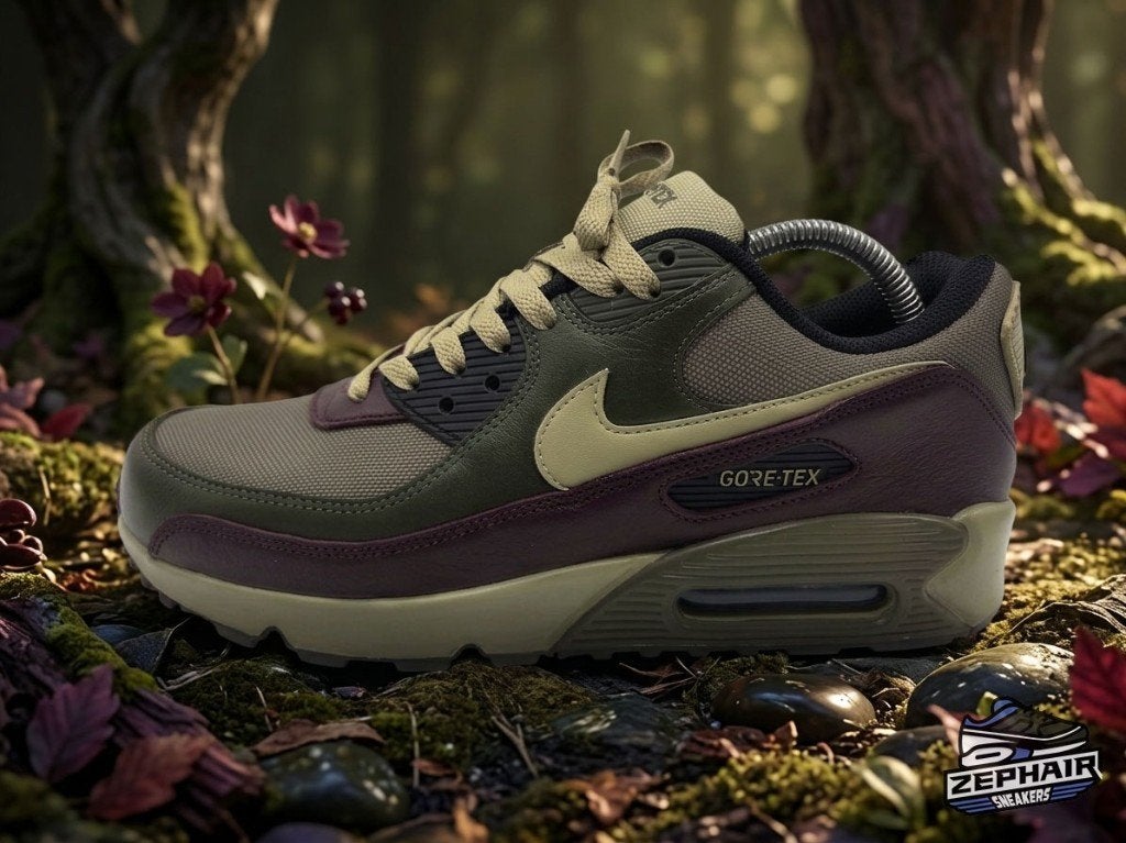Nike Air Max 90 x GoreTex 'Medium Olive' EU42 2023, Autres couleurs, Nike, Comme neuf, Baskets