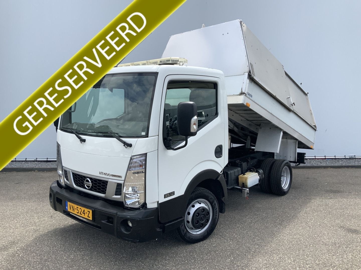 Nissan NT400 35.12 2.5 dCi 250 Kipper 3 Zits Dub Lucht Bakma, ABS, Wit, Bedrijf, Te koop
