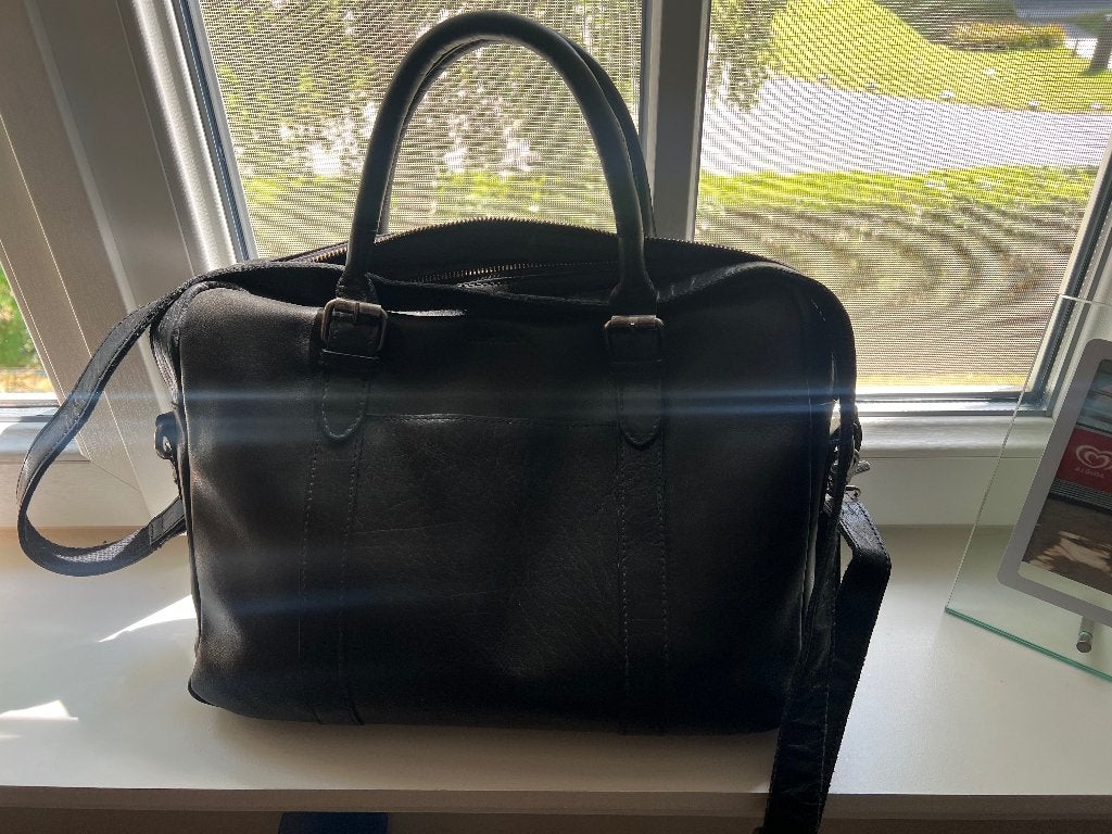 Sac pour ordinateur portable en cuir Burkely, Autres marques, Cuir, Brun, Enlèvement