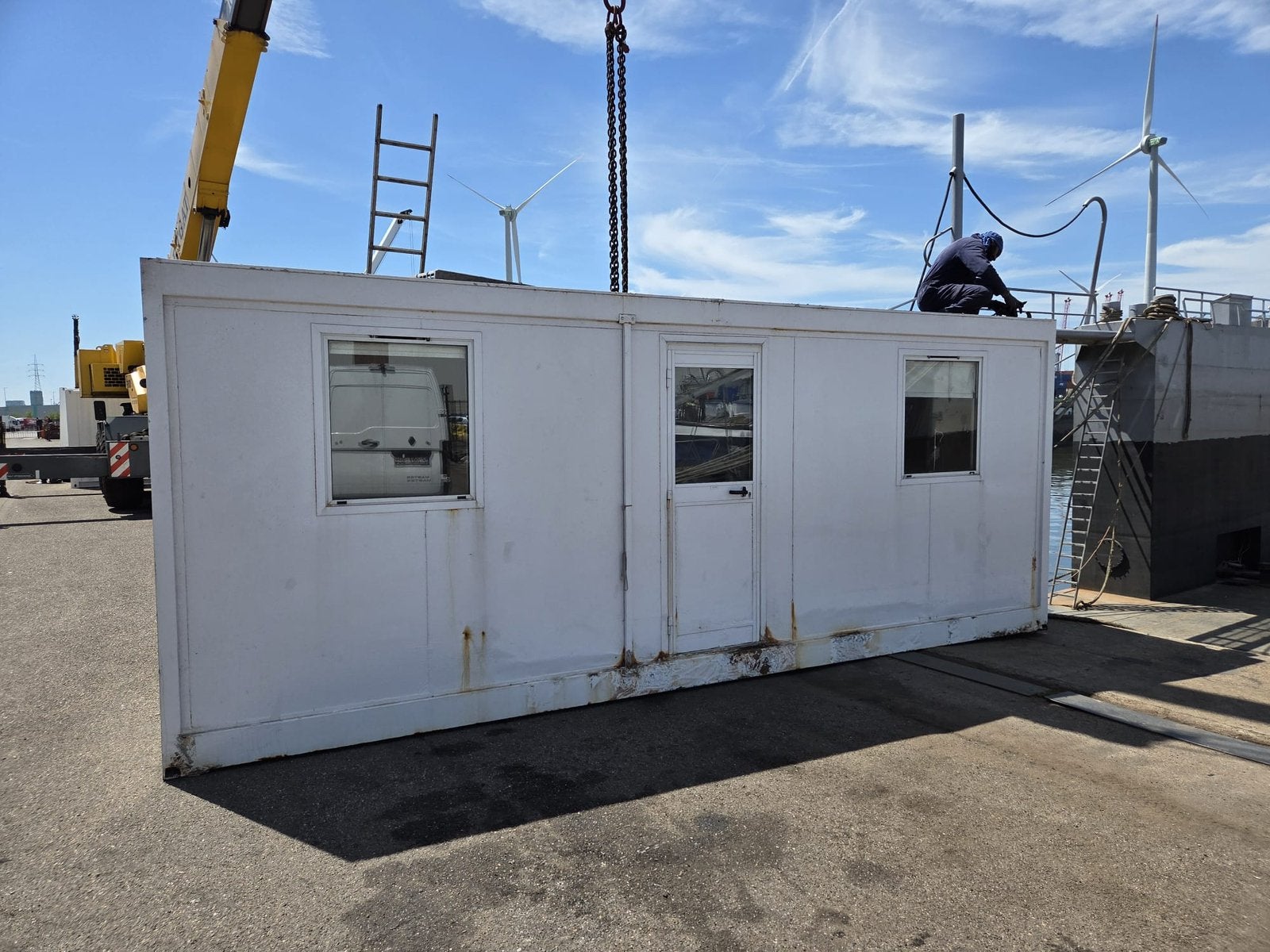 Container woon unit gratis op te halen, Bricolage & Construction, Abris de chantier & Baraques de chantier, Utilisé, Enlèvement