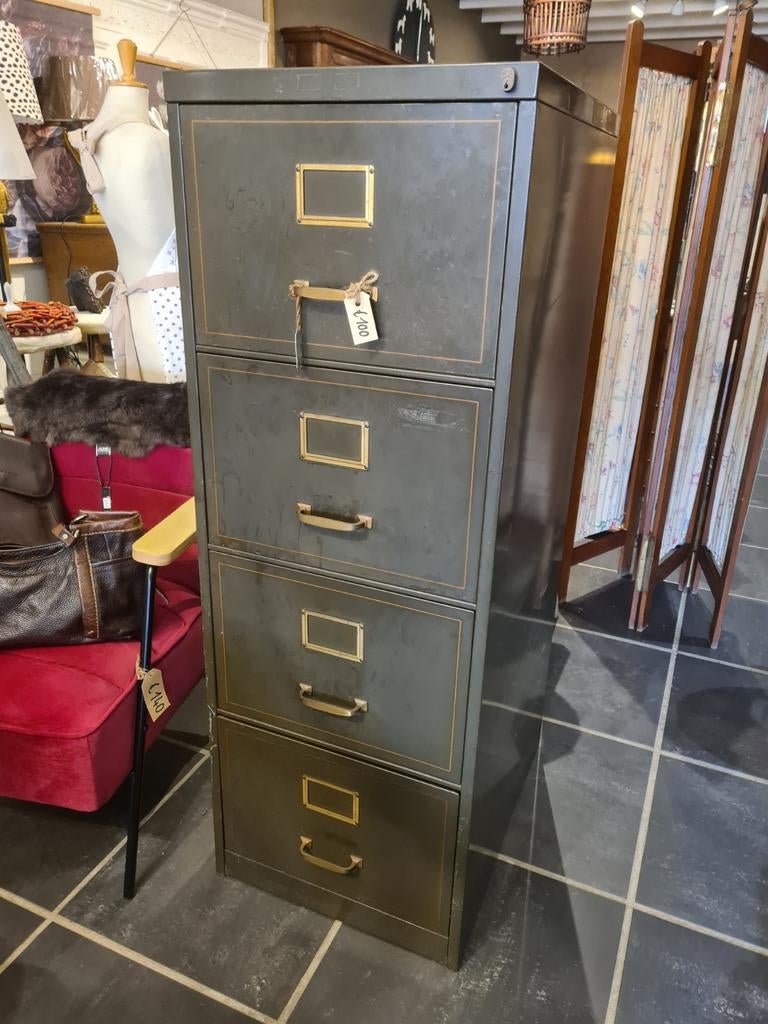 Oude archiefkast - metalen kast schuiven - kredietbank, Ophalen