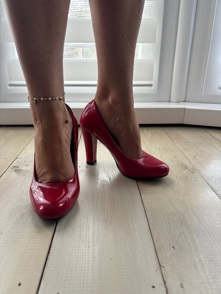 Chaussures - Escarpins rouge brillant, Rouge, C.H. Creation, Enlèvement ou Envoi, Escarpins