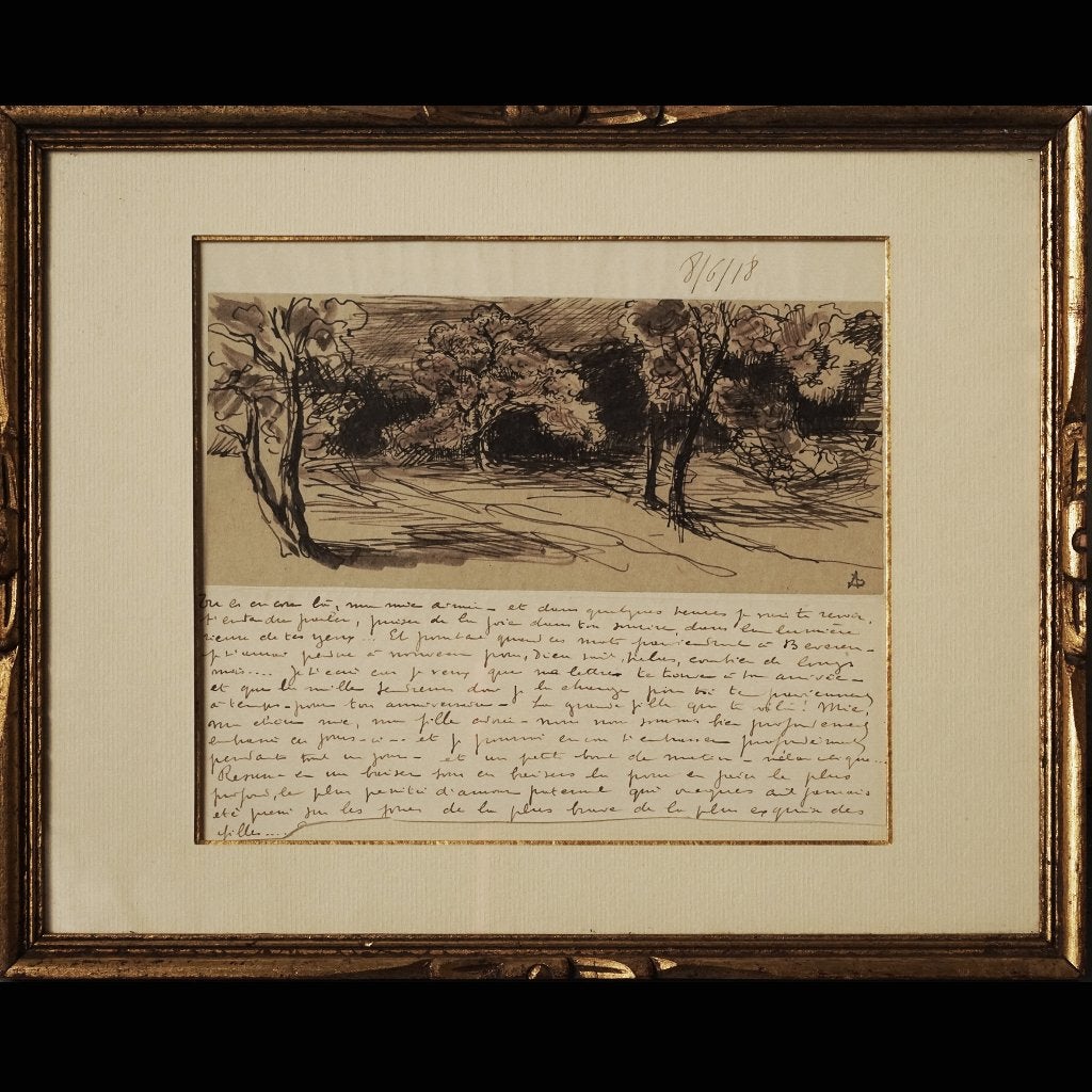 Albert Delstanche - dessins encadrés, Antiquités & Art, Enlèvement, Dessin, Sous verre