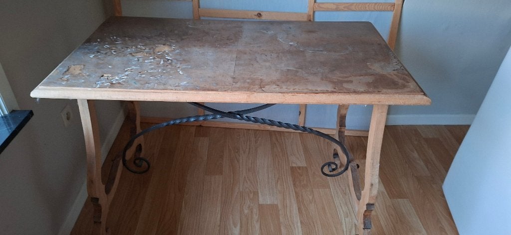 Rustieke Spaanse Tafel met Smeedijzer, Enlèvement