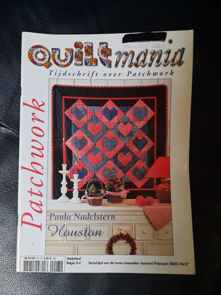 Revue « Quiltmania - Patchwork », Enlèvement ou Envoi, Utilisé, Broderies à la main, Patron