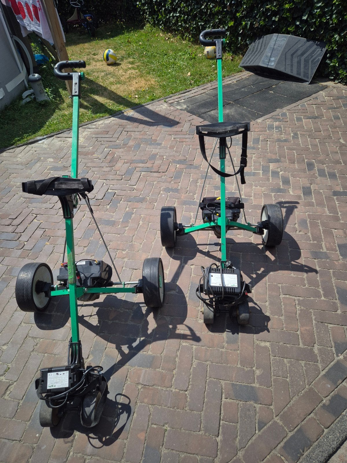 2 x hill billy elektrische golf trolley, Sport en Fitness, Golf, Ophalen
