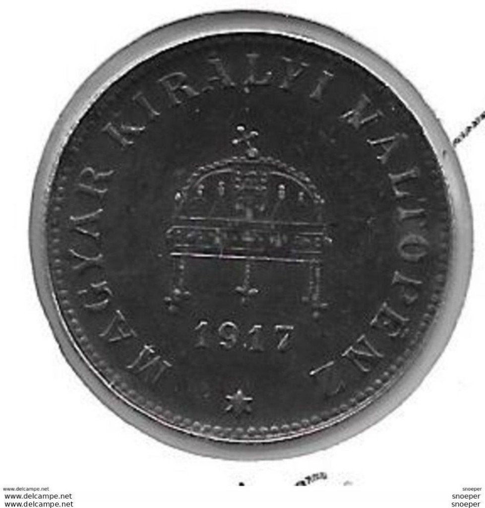 hungary 20 filler 1917 km 498 xf+, Verzenden, Hongarije, Losse munt