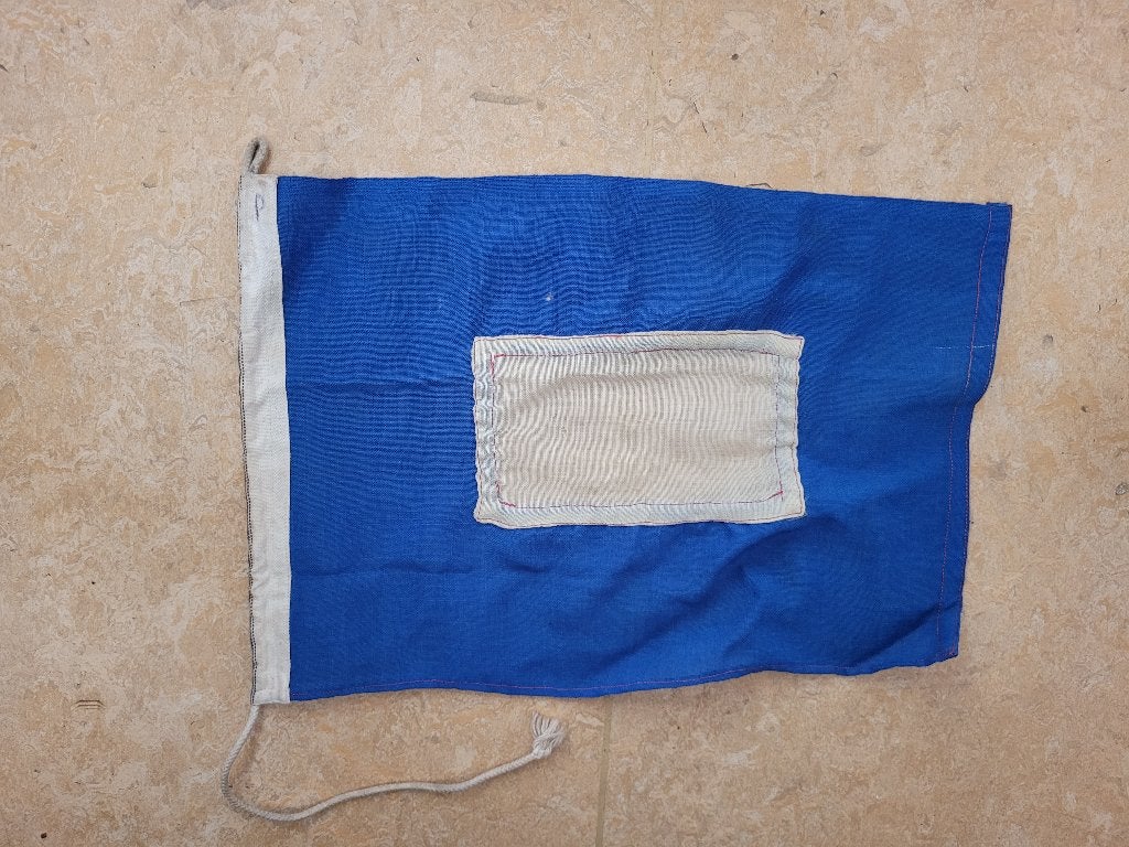 drapeau coton signalisation maritime vintage, Divers, Enlèvement ou Envoi, Utilisé