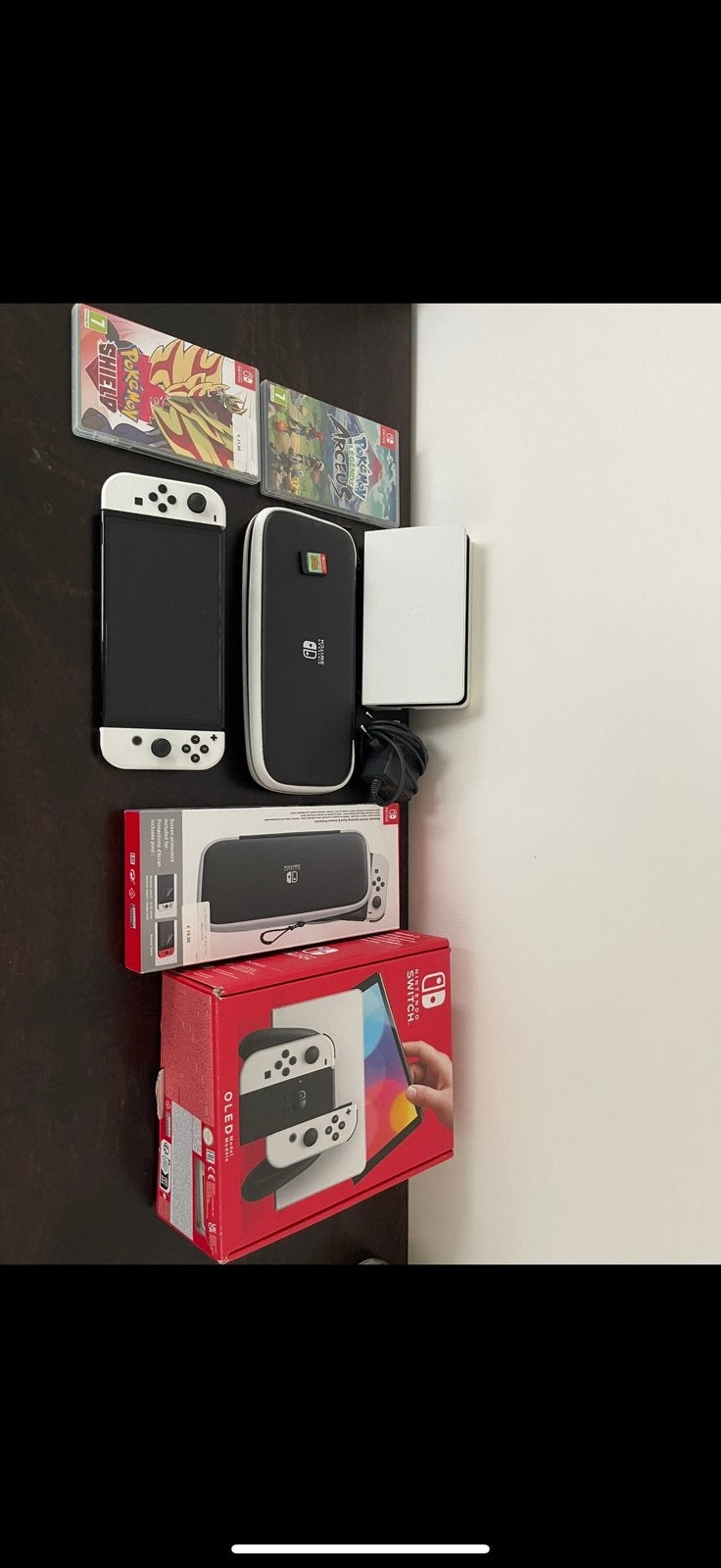 Nintendo Switch OLED Wit + 3 Games + Compleet Pakket, Games en Spelcomputers, Spelcomputers | Nintendo Switch, Ophalen, Zo goed als nieuw