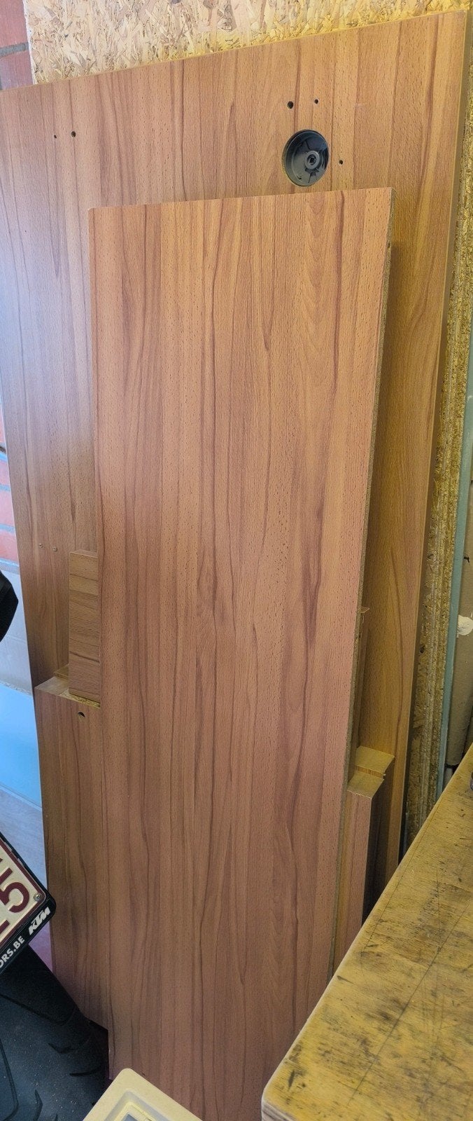 Bureau, Maison & Meubles, 160 cm, Goulotte de câbles, Comme neuf, Beige