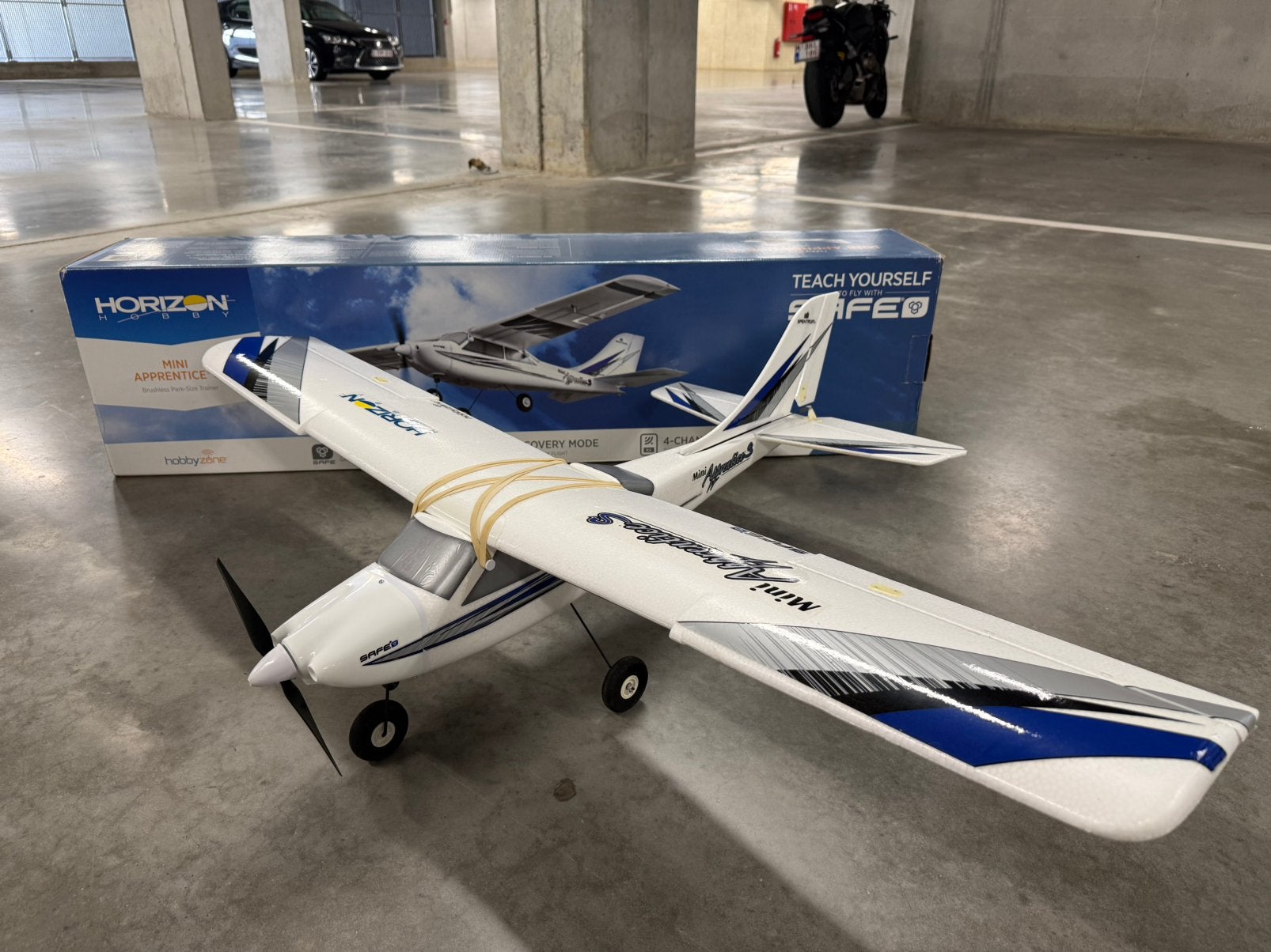 RC vliegtuig - HobbyZone Mini Apprentice S 1.2m, Hobby en Vrije tijd, Ophalen, Zo goed als nieuw
