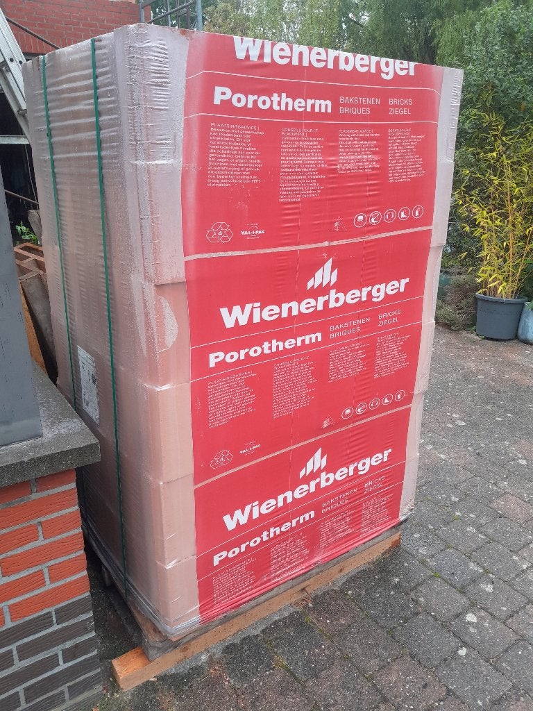 Porotherm lijmblok snelbouwsteen 50x14x24,9, Doe-het-zelf en Bouw, Metselstenen, Ophalen, Nieuw, Bakstenen