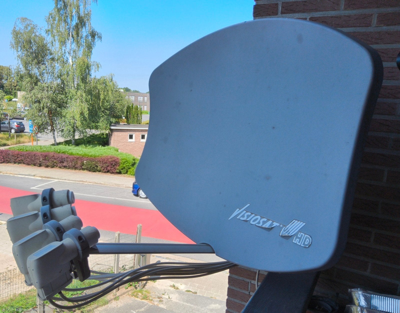 Satelietset VU+ SOLO2 HD + Visiosat HD schotel + 4 LNB's, Ophalen, Zo goed als nieuw, (Schotel)antenne, Overige merken