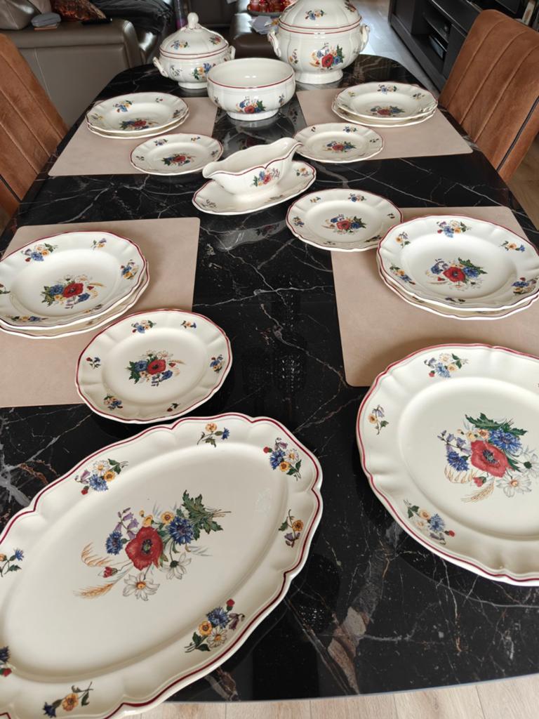 Vintage keramiek/porselein servies - jaren 1940., Huis en Inrichting, Ophalen, Keramiek, Bord(en)