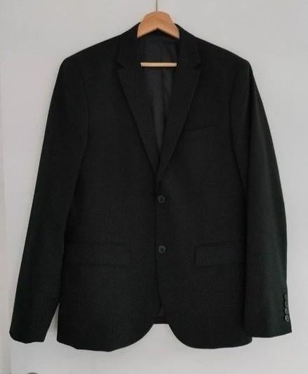 Mooi zwart kostuum Medium, Smal kan ook. H&M Vest + broek, Vêtements | Hommes, Costumes & Vestes, Enlèvement ou Envoi, Comme neuf