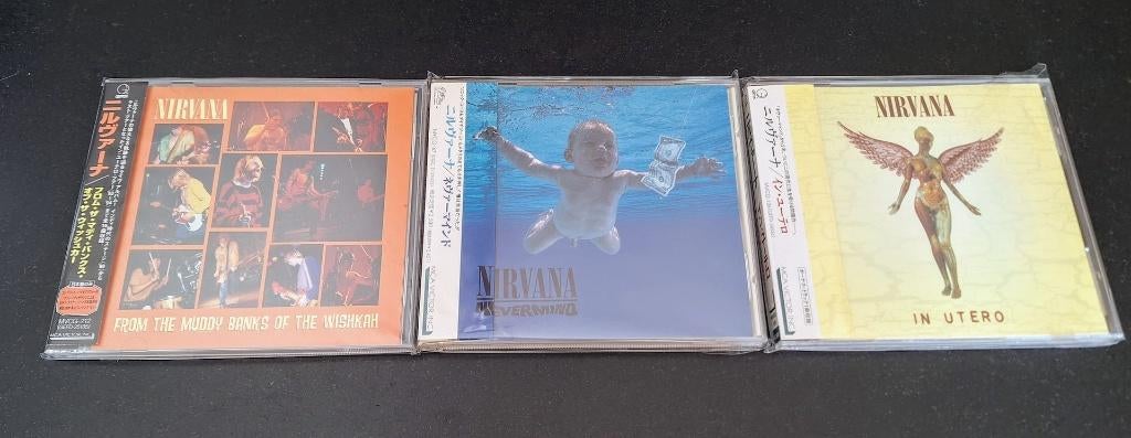 Lot van 3 cd's Nirvana - Japan releases, Cd's en Dvd's, Cd's | Rock, Zo goed als nieuw, Alternative, Ophalen of Verzenden
