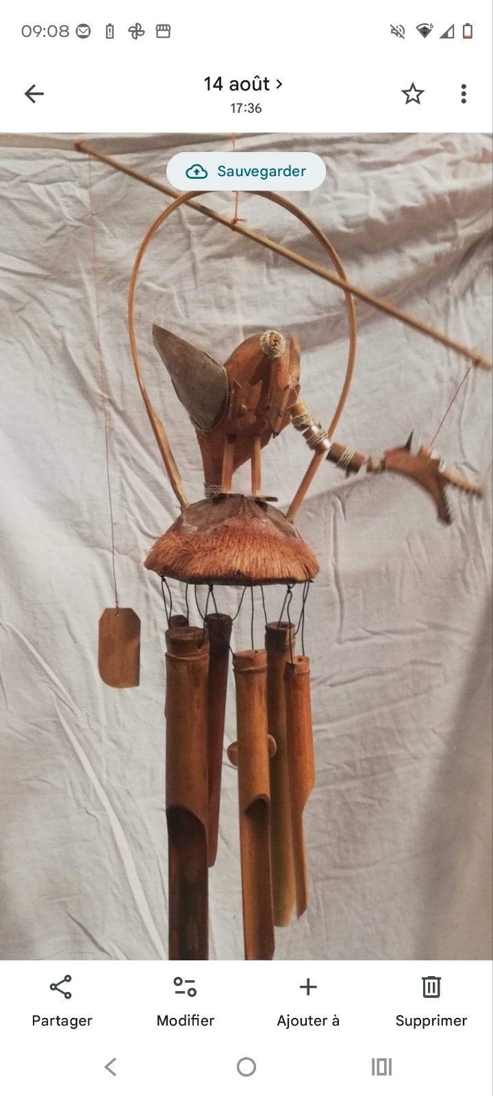 carillons 50 cm bambou et coco une quinzaine de modèles 10€, Tuin en Terras, Ophalen of Verzenden