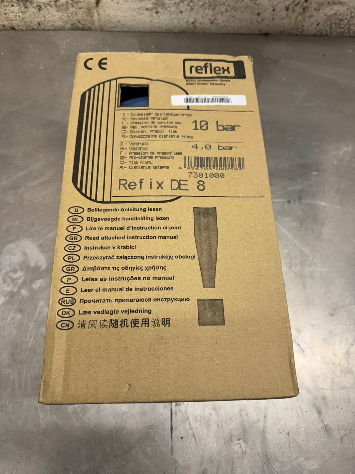 Vase d’expansion sanitaire, Enlèvement