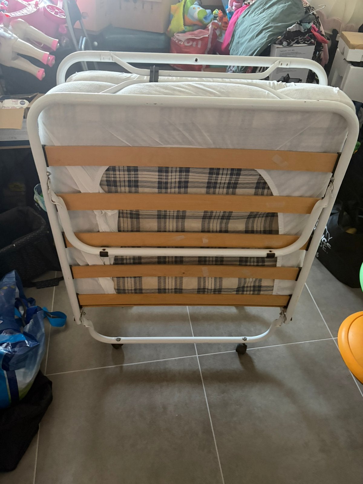 Vouwbedje, Ophalen, Gebruikt, 90 cm, Eenpersoons