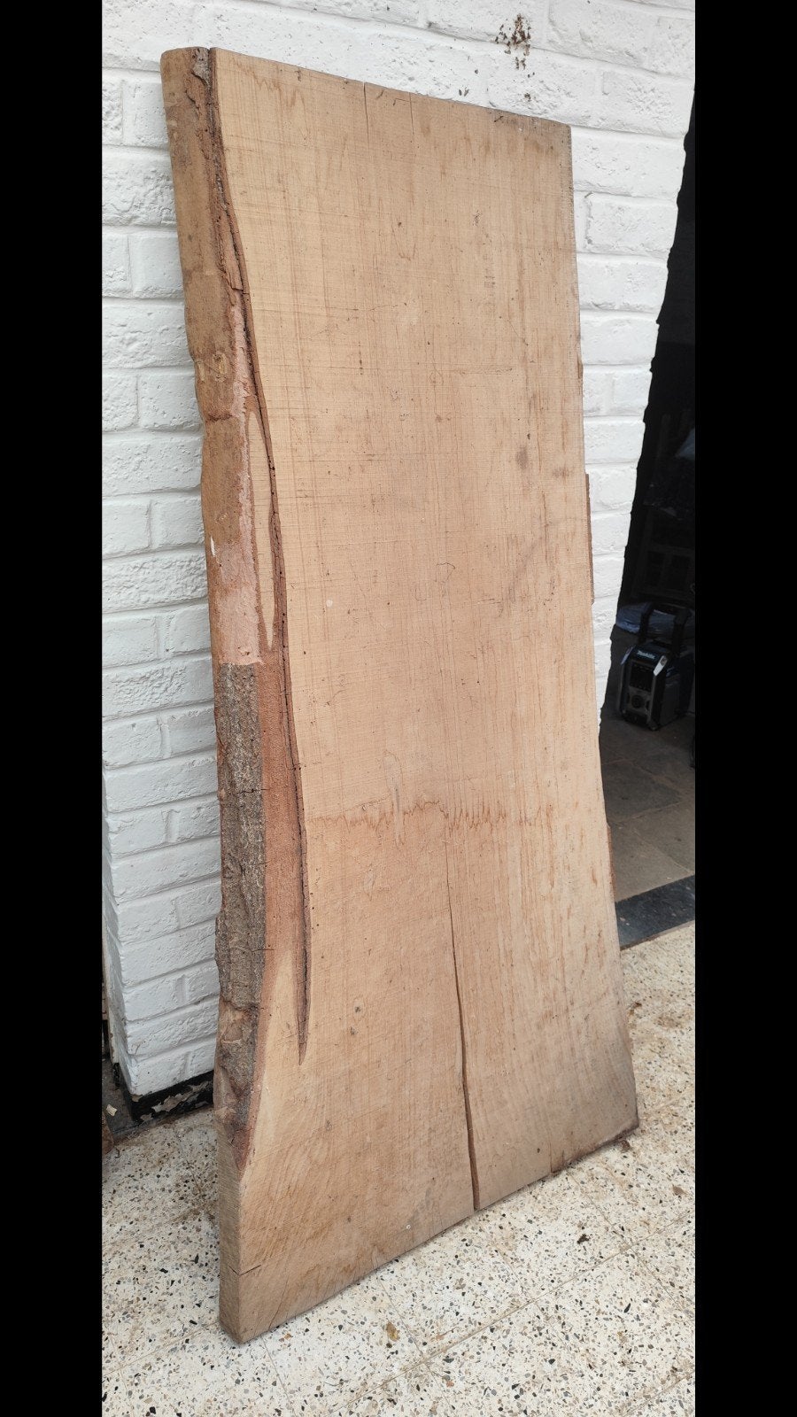 grote plank massief blad, Doe-het-zelf en Bouw, Hout en Planken, Ophalen, 25 tot 50 mm, Zo goed als nieuw, Plank