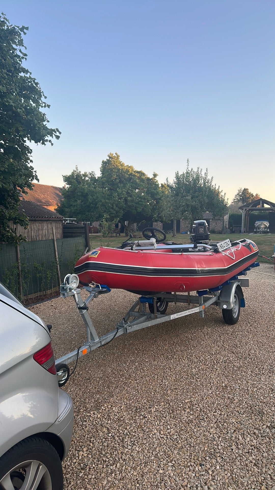 Zodiac futura mark 2 c. Met trailer, Watersport en Boten, Ophalen, Aluminium, Gebruikt, 4 m