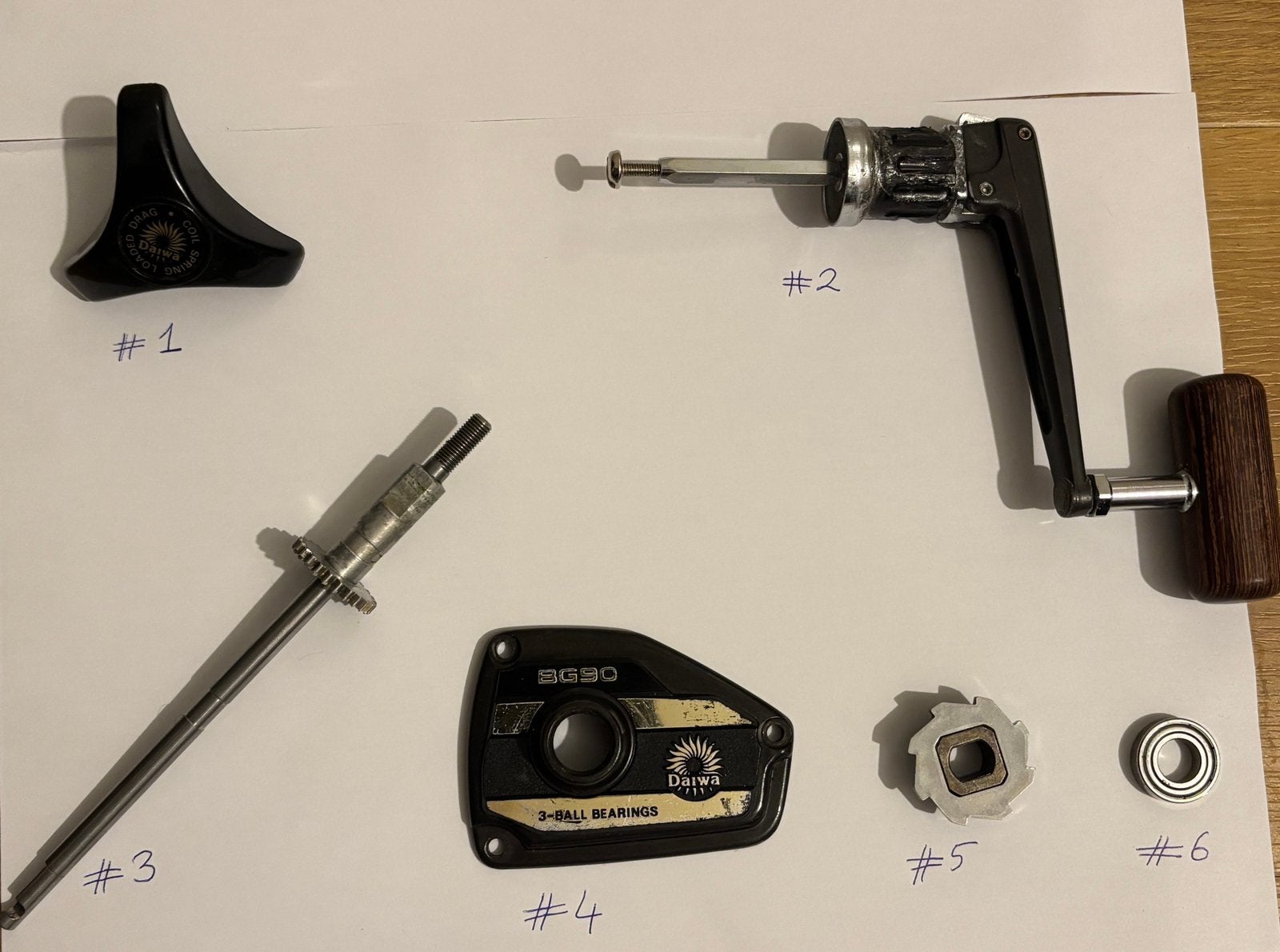 Pièces de moulinet de pêche Daiwa BG90/GS-9, Enlèvement ou Envoi, Comme neuf