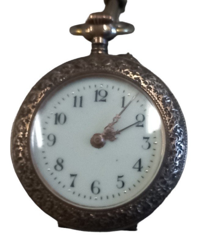 montre de poche en argent pour femme., Bijoux, Sacs & Beauté, B, B, Retrohouse@telenet.be, Avec chaîne