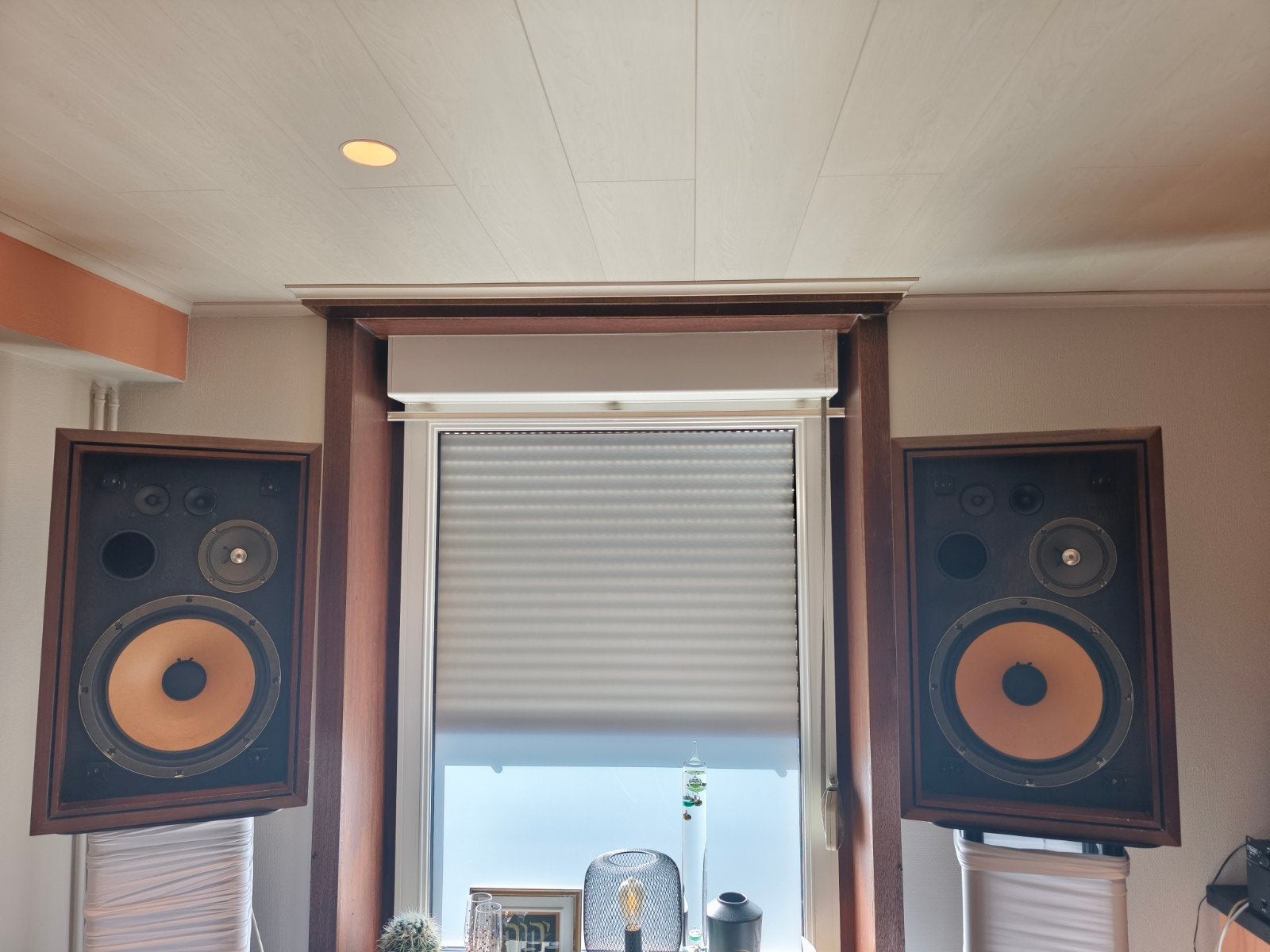 2 x vintage Akai  SW 155 - 3way speaker - 12", Audio, Tv en Foto, Luidsprekerboxen, Ophalen of Verzenden, Zo goed als nieuw, Overige typen