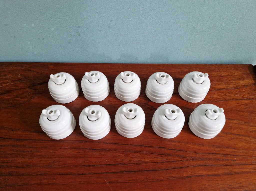Ancien interrupteur en porcelaine (10 disponibles), Antiquités & Art, Enlèvement ou Envoi