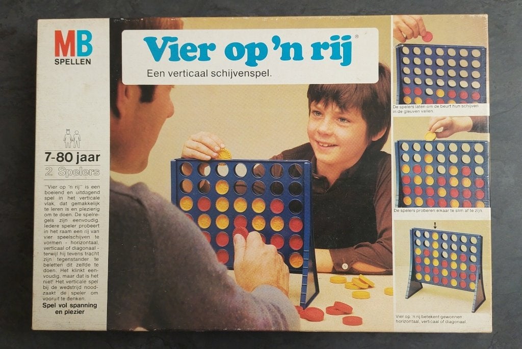 Vier op een rij gezelschapsspel, Ophalen of Verzenden, Zo goed als nieuw