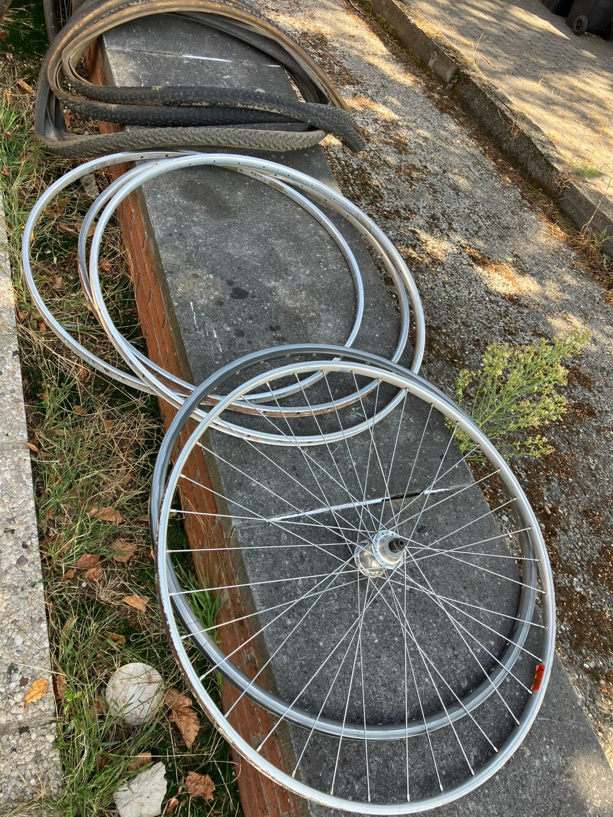 Lot cross wielen/velgen en crossbanden, Ophalen, Gebruikt, Wiel, Aluminium
