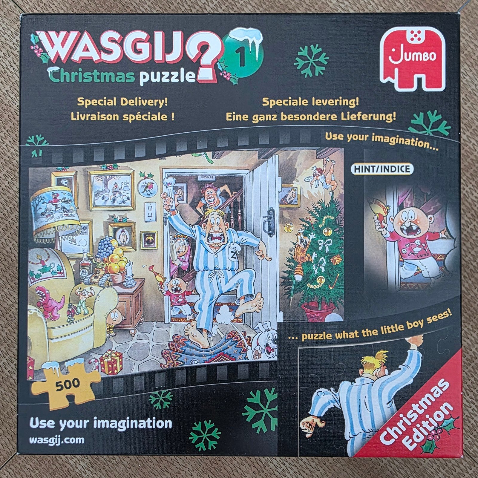 4 puzzels Wasgij?, Ophalen, Zo goed als nieuw, Legpuzzel