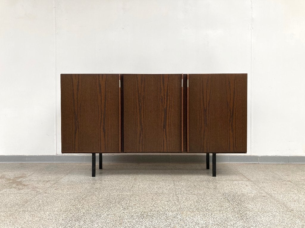 Vintage mid-century dressoir/wandkast 1970's, 150 tot 200 cm, Brutalistisch, 25 tot 50 cm, Ophalen