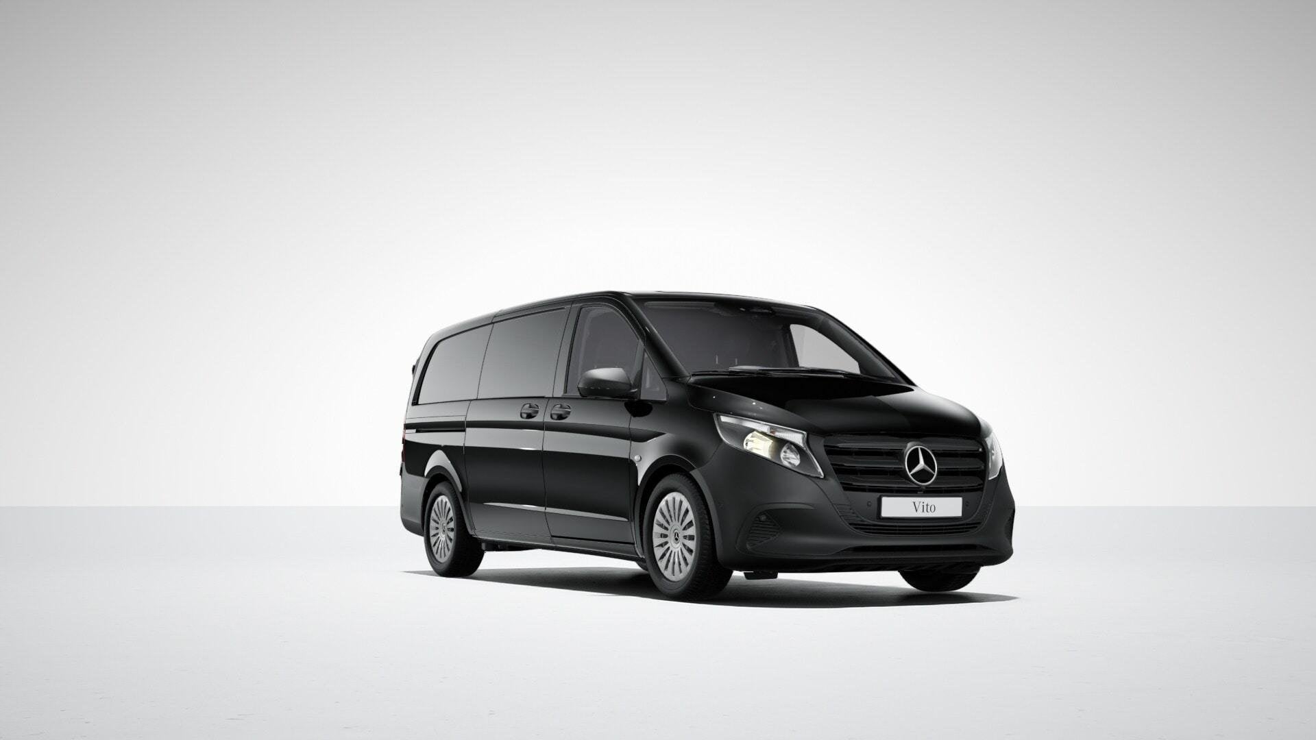 Mercedes-Benz Vito 114 CDI L2 PRO, Auto's, Zwart, 4 cilinders, 2000 kg, Zwart