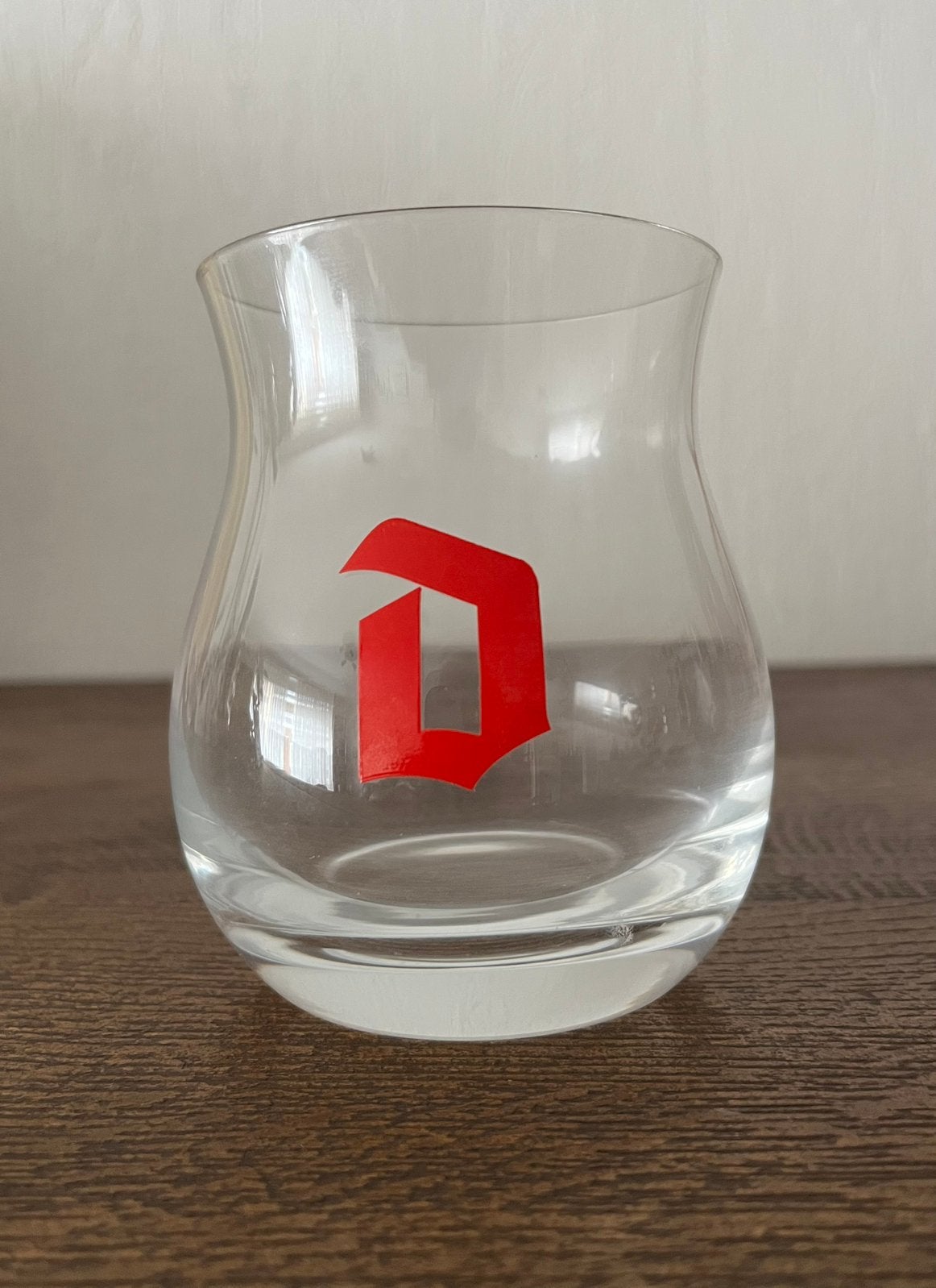 Duvel Whisky glas rode D, Verzamelen, Ophalen, Nieuw, Glas of Glazen, Duvel