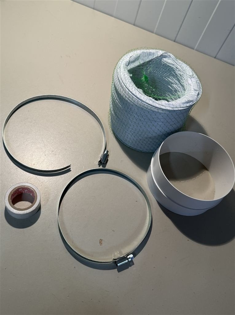 slang - slangontluchting PVC verlengset 3m 5\" 125mm voor af, Ophalen of Verzenden, Nieuw