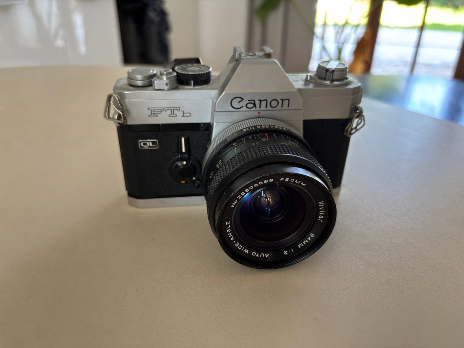 Canon FTB Ql Argentique, Ophalen of Verzenden, Zo goed als nieuw, Canon