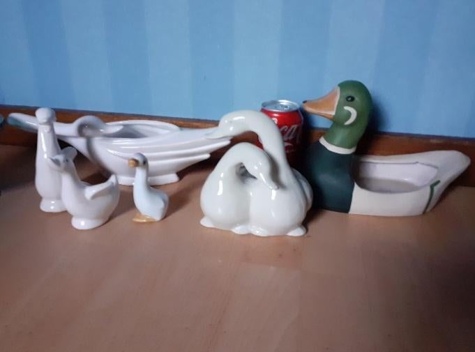 Lot de 8 bibelots : canards, oies,... vintage, Enlèvement