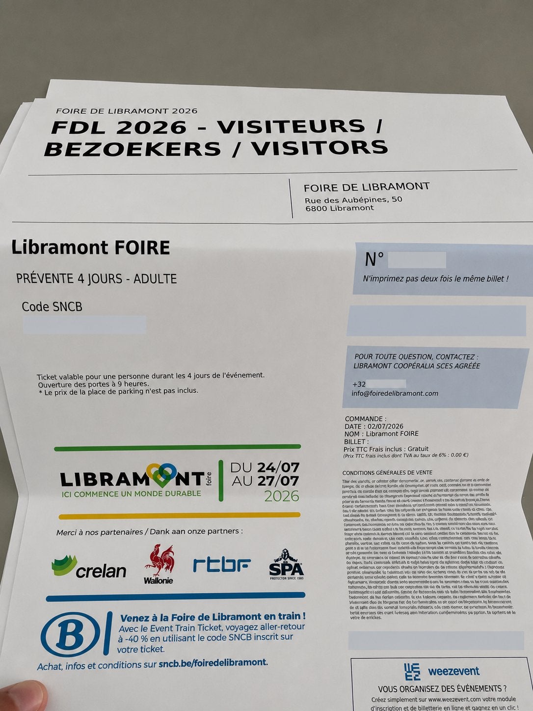 4-daagse Libramont Fair tickets, Tickets en Kaartjes, Kortingen en Cadeaubonnen, Drie personen of meer, Overige typen