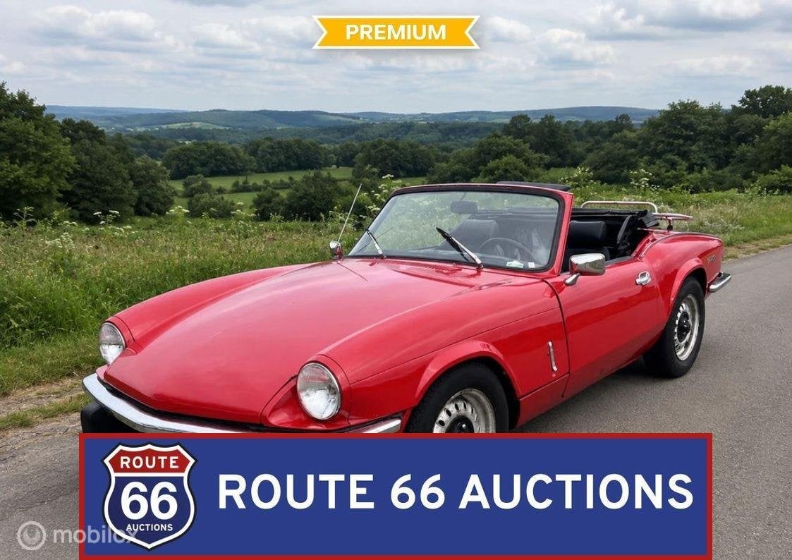 Triumph Spitfire Mk 4 | 1972 | Route 66 Auctions, Triumph, Zwart, Bedrijf, Handgeschakeld