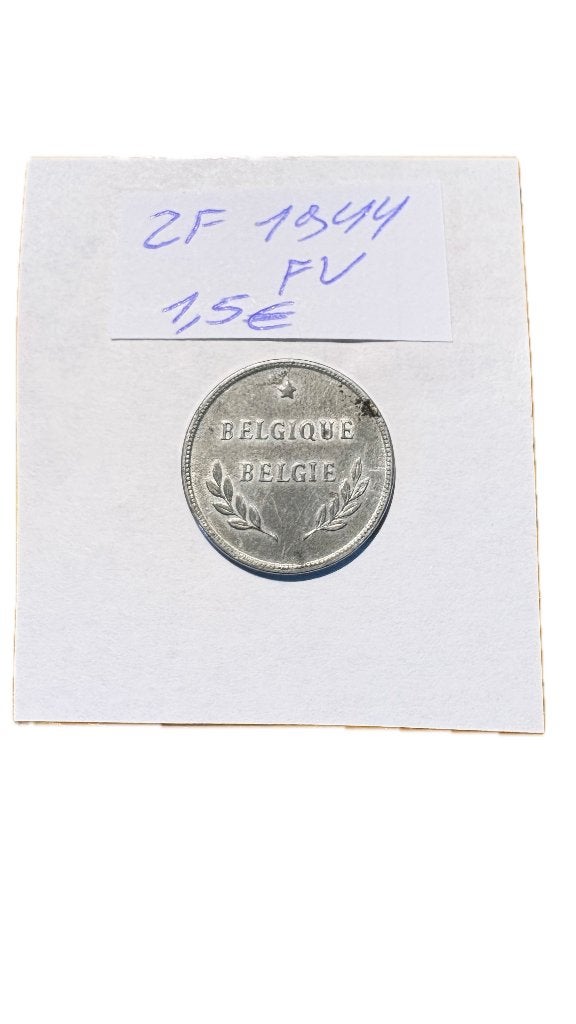 LEOPOLD III: 2 FRANK 1944FV, Postzegels en Munten, Ophalen of Verzenden