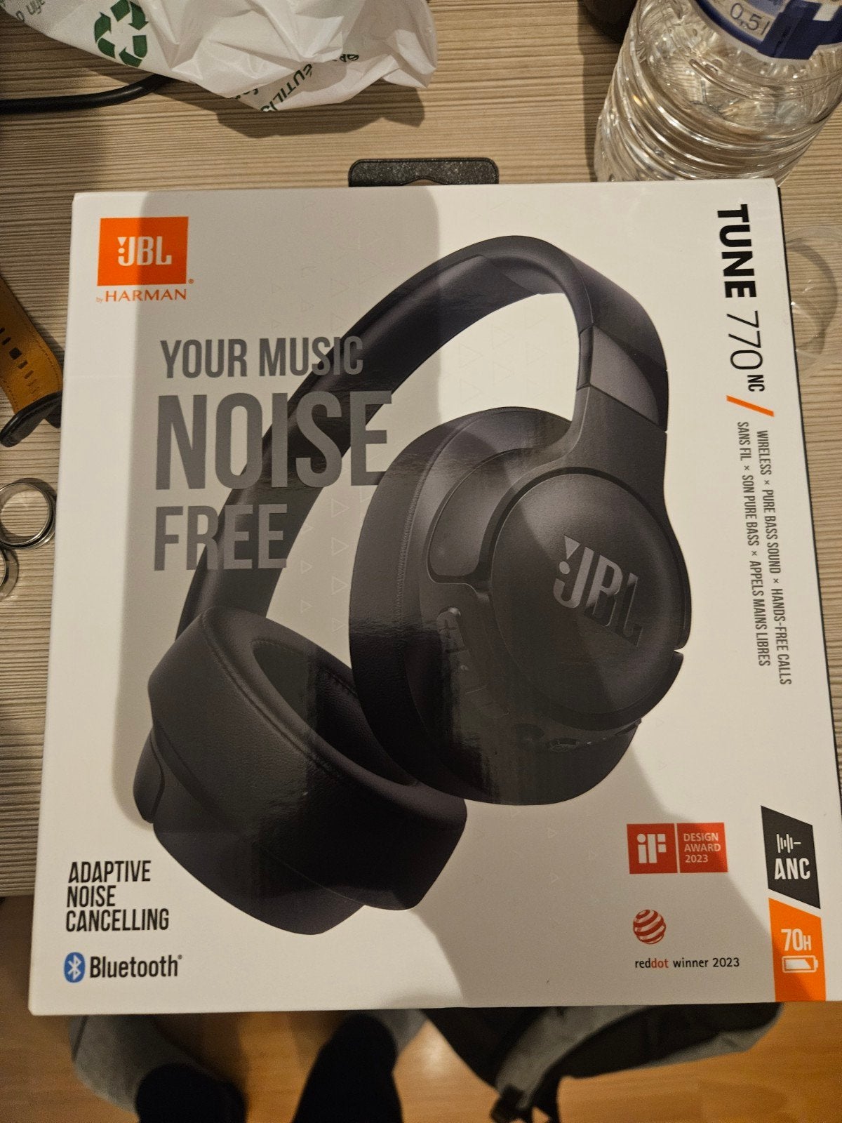 JBL Tune 770NC, JBL, Ouvert, Sans fil, Noir
