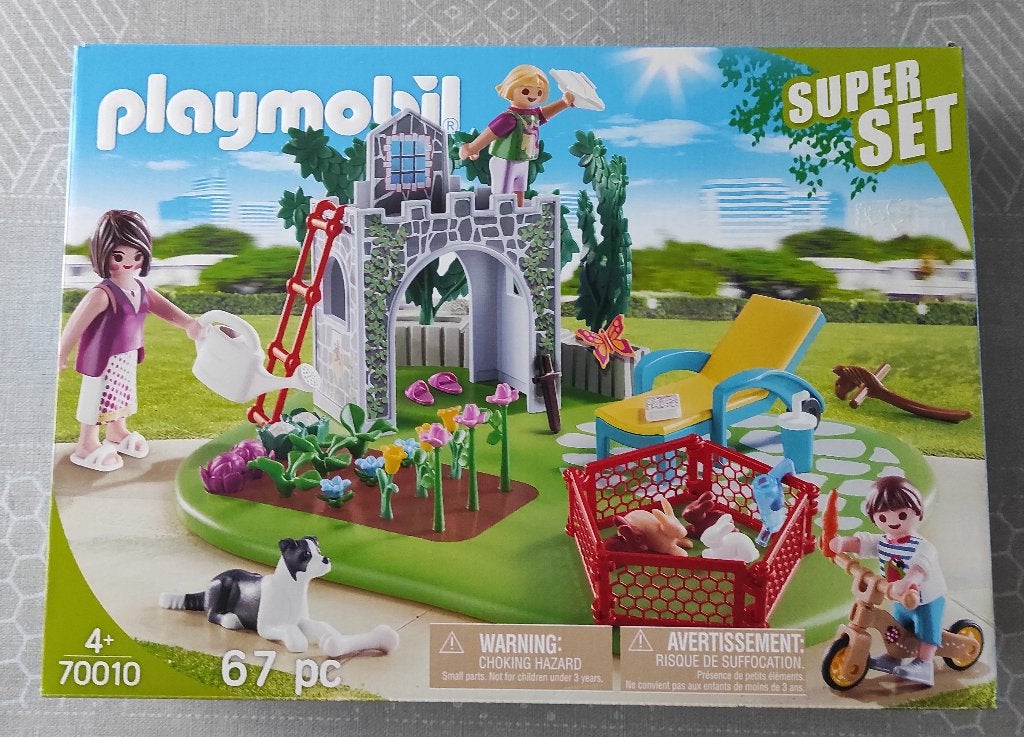 playmobil familietuin, Ophalen of Verzenden, Zo goed als nieuw, Complete set