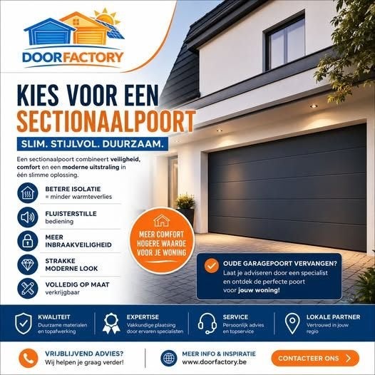 Verkoop, plaatsing en herstelling van sectionaalpoorten, Ophalen, Nieuw