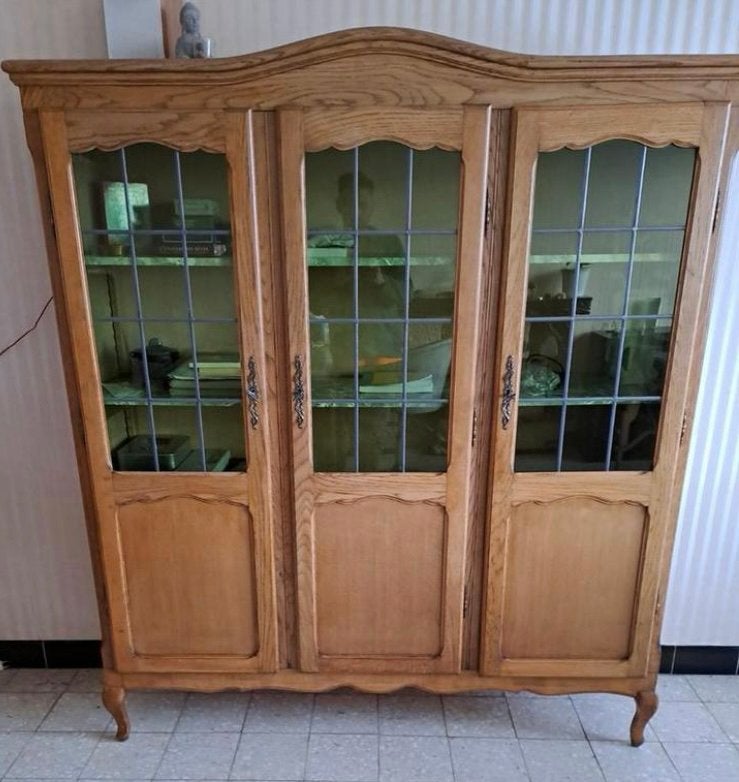 Meuble armoire vitrine, Enlèvement, Comme neuf, Verre