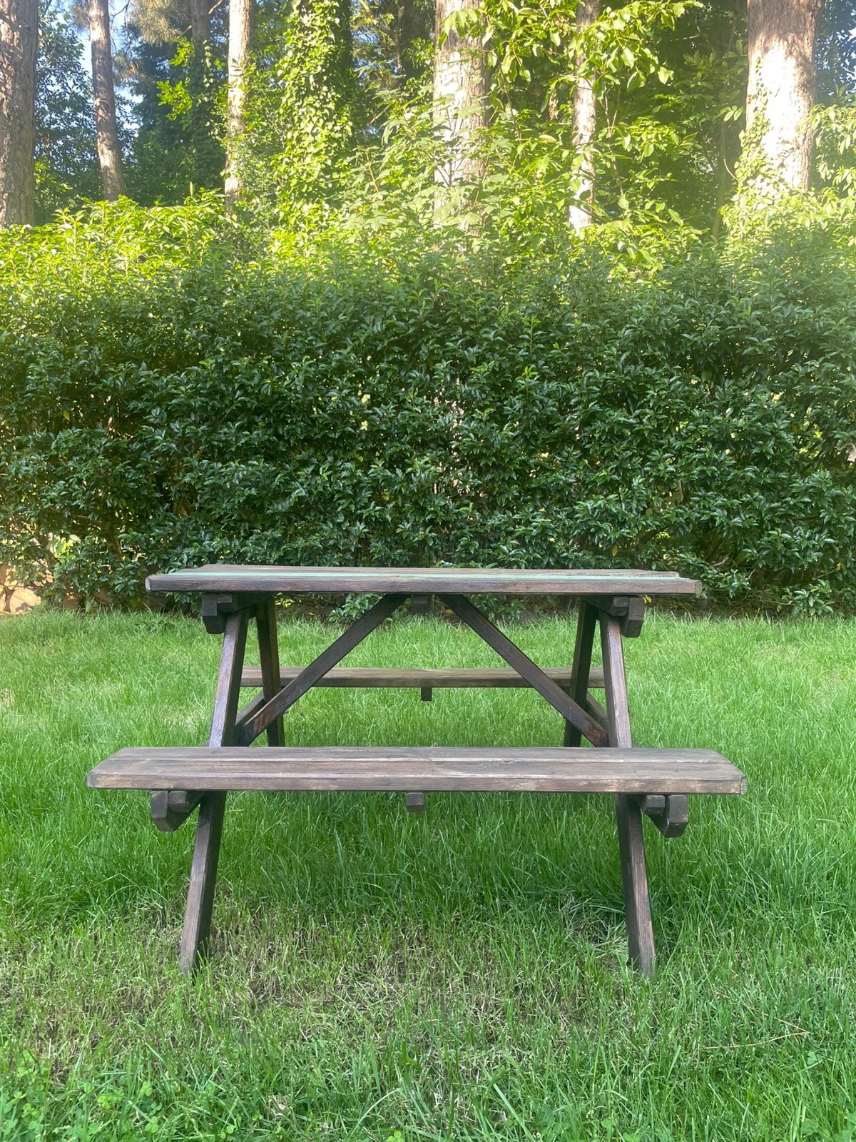 Houten picknicktafel kinderen, Gebruikt, Rechthoekig, Hout, Ophalen
